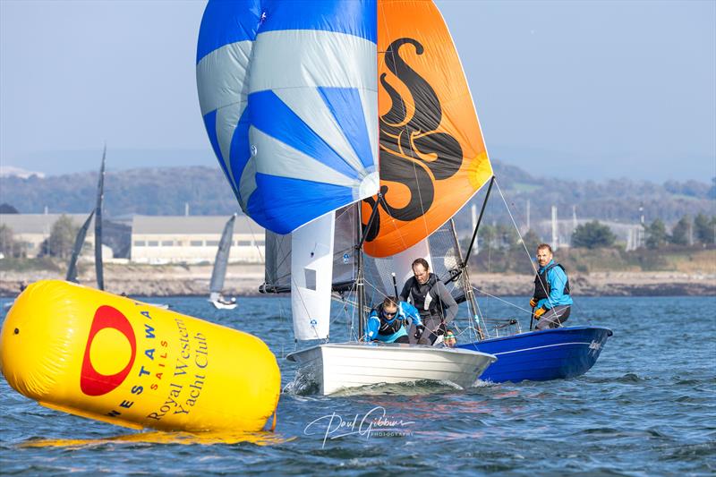A rare occasion when only two boats were at the leeward mark - Merlin Rockets at the Allspars Final Fling - photo © Paul Gibbins Photography