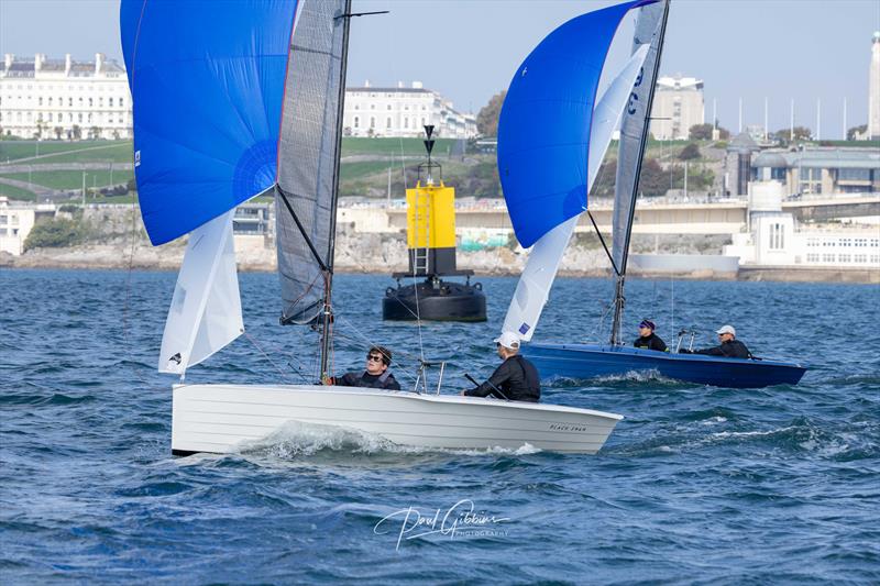 Battling for the win Chris Gould and Sophie Mackley versus Mike and Jane Calvert - Merlin Rockets at the Allspars Final Fling - photo © Paul Gibbins Photography
