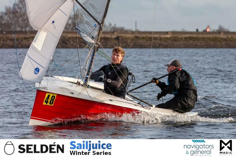 Robline Polar Chase - Seldén Sailjuice Winter Series Round 3 photo copyright Tim Olin / www.olinphoto.co.uk taken at Chase Sailing Club and featuring the Merlin Rocket class