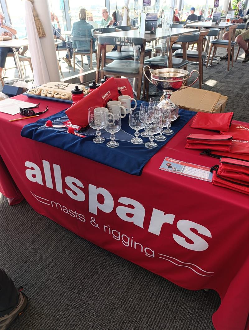 Allspars Prizegiving Table during the Merlin Rocket Craftinsure Silver Tiller and Allspars South West Series Open at Parkstone Yacht Club - photo © Matt Shorrock