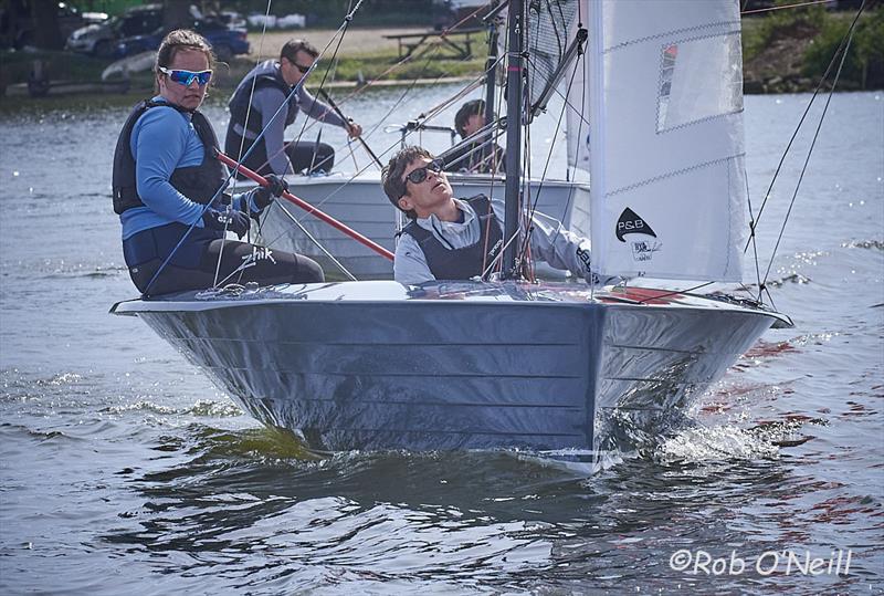 Caroline Gould and Sophie Mackleyduring the Merlin Rocket Allen SE Series at Fishers Green photo copyright Rob O'Neill taken at Fishers Green Sailing Club and featuring the Merlin Rocket class