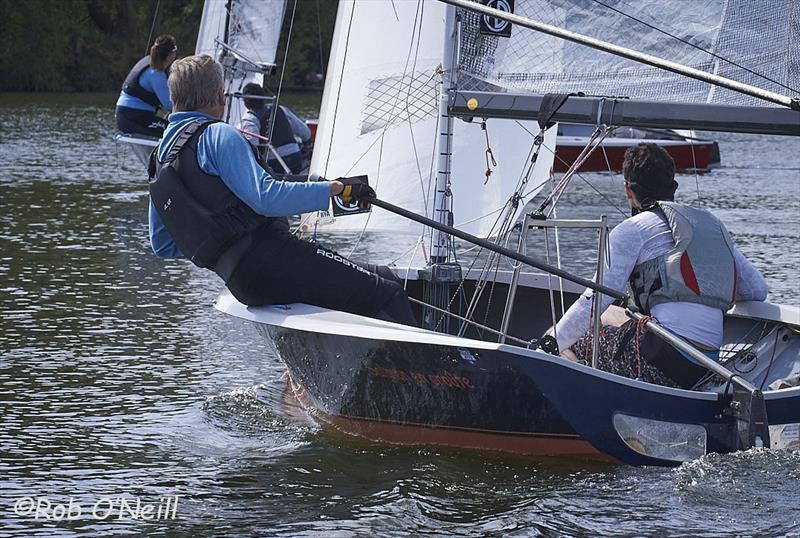 Duncan Salmon and Luke Moore win the Merlin Rocket Allen SE Series at Fishers Green photo copyright Rob O'Neill taken at Fishers Green Sailing Club and featuring the Merlin Rocket class