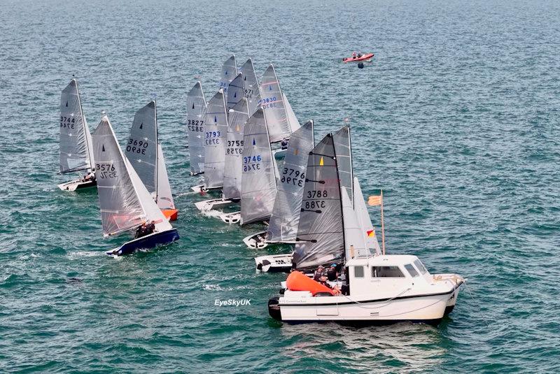 Commitee Boat start - Merlin Rocket Craftinsure Silver Tiller at Whitstable photo copyright Ayhan Betez / Eye Sky UK taken at Whitstable Yacht Club and featuring the Merlin Rocket class