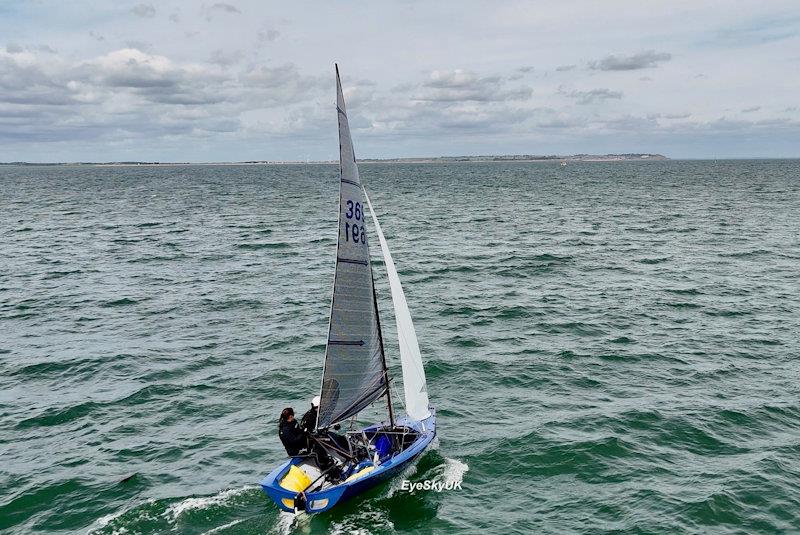 Rebecca Videlo and Rob Henderson sailing out to the start - Merlin Rocket Craftinsure Silver Tiller at Whitstable - photo © Ayhan Betez / Eye Sky UK