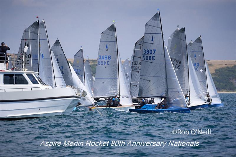 Start of the first race in perfect condidtions on day 1 of the Aspire Merlin Rocket Nationals at the WPNSA - photo © Rob O'Neill