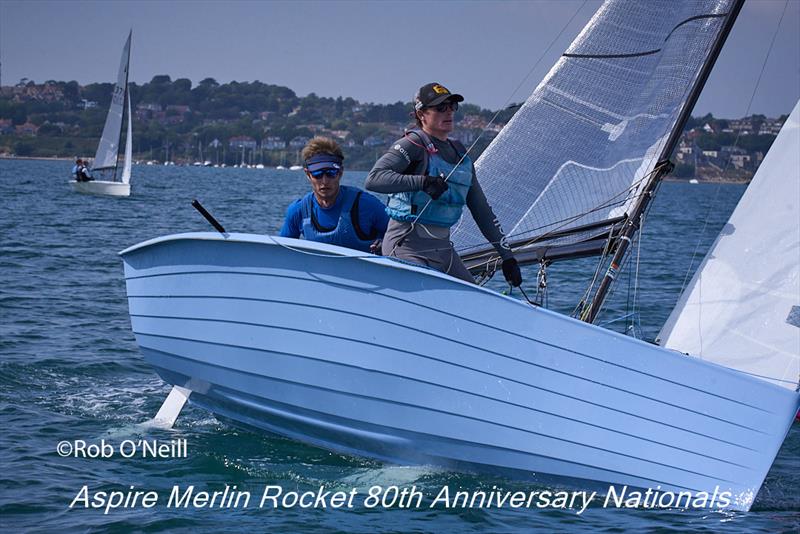 Crews race and Chris Martin is in the lead on day 4 of the Aspire Merlin Rocket Nationals at the WPNSA - photo © Rob O'Neill