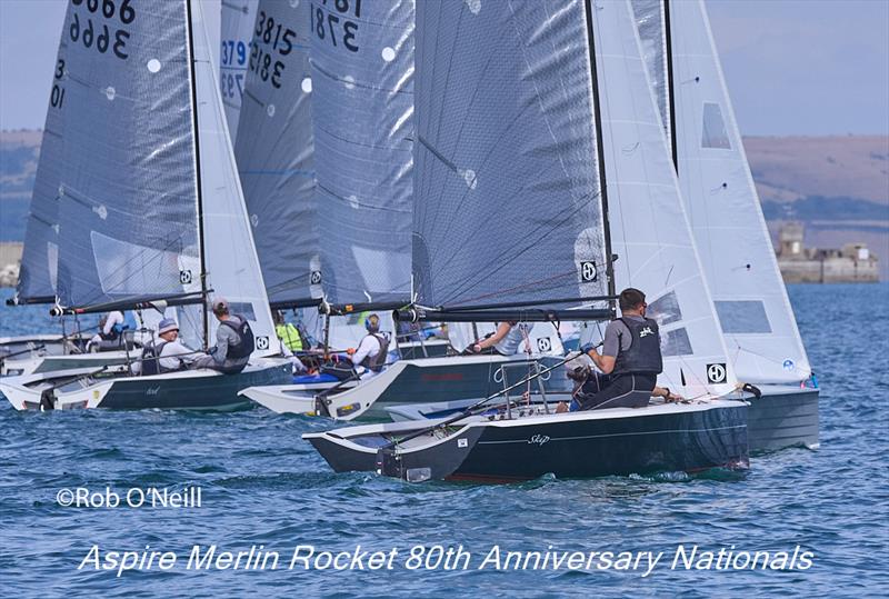 Crews race, and a very competitive start on day 4 of the Aspire Merlin Rocket Nationals at the WPNSA - photo © Rob O'Neill