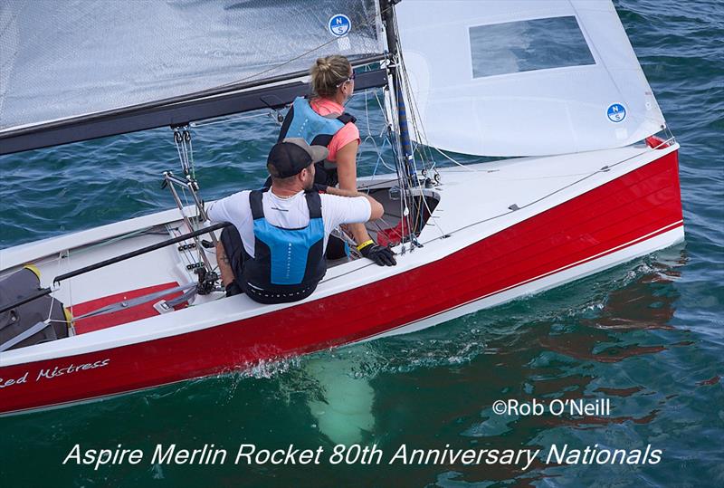 The sixth race ended up as another win for Tom Gillard and Rachael Grey on day 4 of the Aspire Merlin Rocket Nationals at the WPNSA - photo © Rob O'Neill