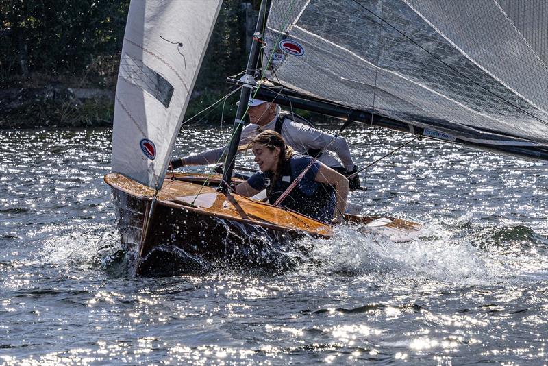Big gybing angles in front of the club - Merlin Rocket Craftinsure Silver Tiller at Upper Thames - photo © Tony Ketley