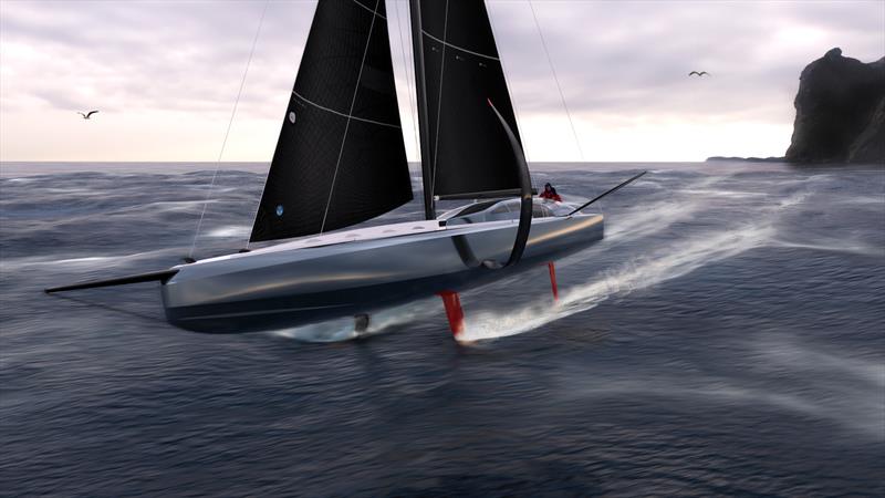 Renders of the METIS 45 full-foiling yacht designed for offshore double-handed and crewed racing photo copyright Sangiorgio Marine taken at  and featuring the METIS 45 class
