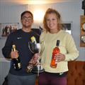 Rheanna Pavey and Andy Pugh win the Micro Tonner Championships at Stour © Philip Cunningham