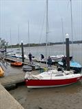 Micro Championships at Stour Sailing Club - The fleet on the club's pontoon