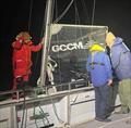 Xavier Doerr is retrieved by the Fremantle Sailing Club and then returned ashore © The Little Aussie Lap