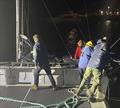 Xavier Doerr is retrieved by the Fremantle Sailing Club and then returned ashore © The Little Aussie Lap