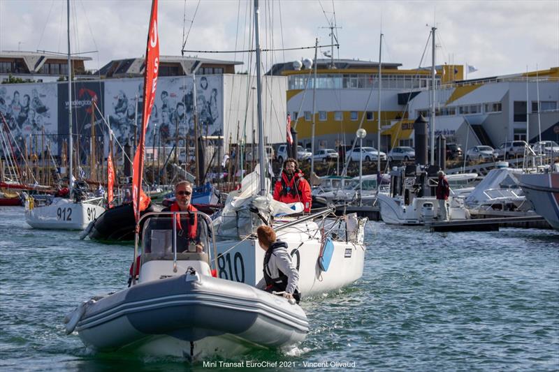 Mini Transat EuroChef 2021 teams set off from Les Sables d'Olonne - photo © Vincent Olivaud