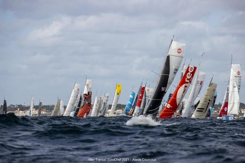 Mini Transat EuroChef 2021 Leg 1 sets off from Les Sables d'Olonne - photo © Alexis Courcoux