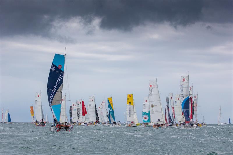 Mini 6.50 class racing photo copyright Christophe Breschi / www.breschi-photo-video.com taken at  and featuring the Mini Transat class