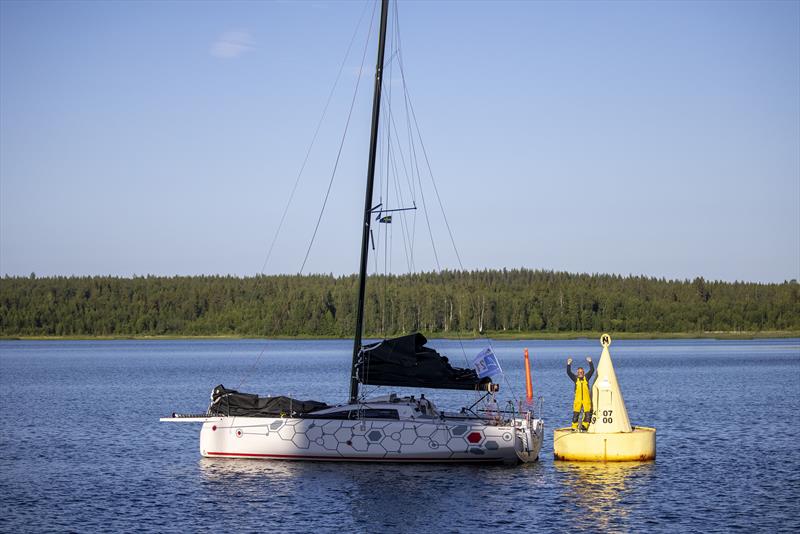 At the finish of the Midsummer Sail 2021 photo copyright Axel Schmidt taken at  and featuring the Mini Transat class