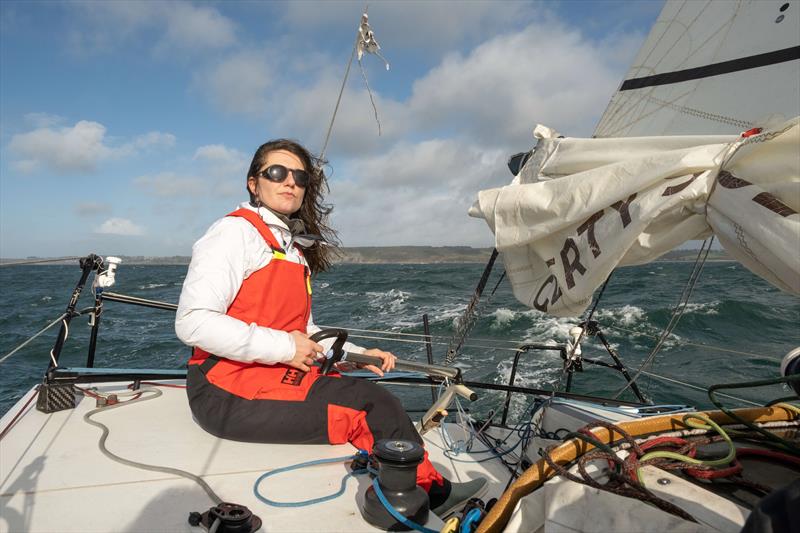 Ambre Hasson aboard 618, her Classe Mini Prototype photo copyright Ambre Hasson Collection/Lucie Billaudel taken at Minisceongo Yacht Club and featuring the Mini Transat class