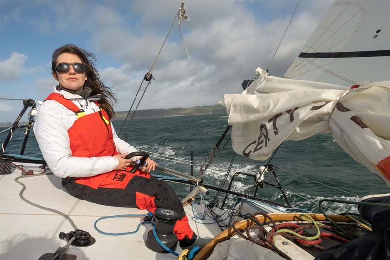 Ambre Hasson aboard 618, her Classe Mini Prototype - photo © Ambre Hasson Collection/Lucie Billaudel