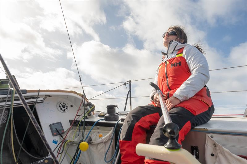 Ambre Hasson aboard 618, her Classe Mini Prototype photo copyright Ambre Hasson Collection/Lucie Billaudel taken at Minisceongo Yacht Club and featuring the Mini Transat class