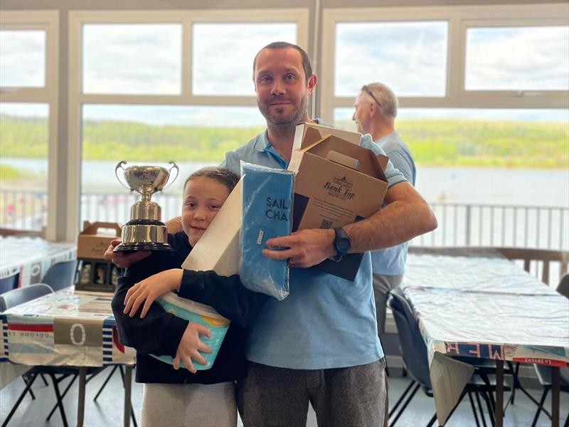 Simon and Lucy win the 2024 Miracle Northern Championship again photo copyright Poppy Haslam taken at Delph Sailing Club and featuring the Miracle class