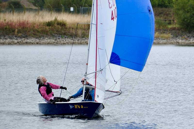 3rd overall Dave and Shan during the Miracle Welsh Championship at Shotwick Lake photo copyright Ian Clowes taken at Shotwick Lake Sailing and featuring the Miracle class