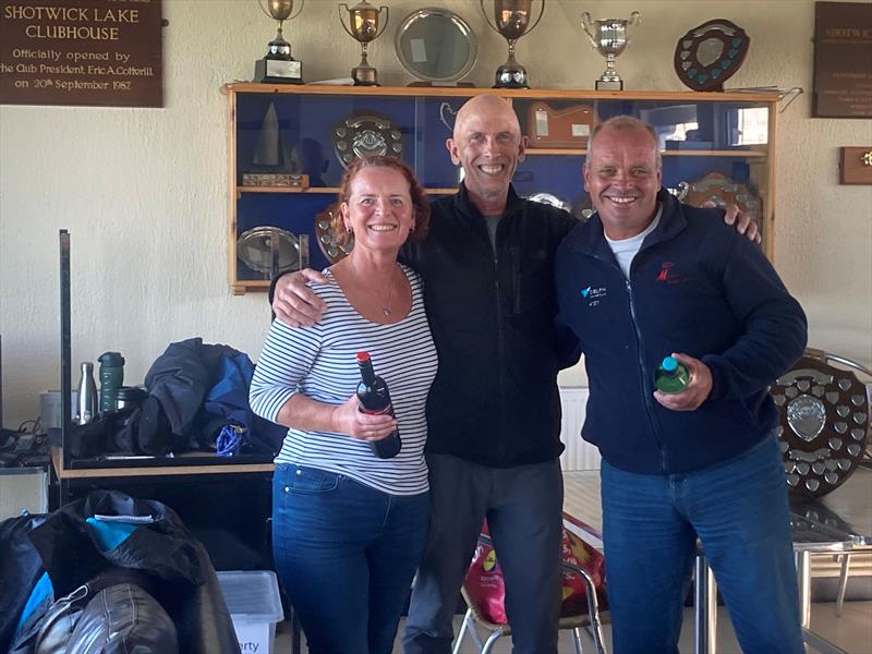 2nd Overall Wayne and Angela in the Miracle Welsh Championship at Shotwick Lake photo copyright Dave Thomas taken at Shotwick Lake Sailing and featuring the Miracle class