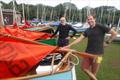 Singlehanders pose for the camera - Mirror Weekend at Hunts &copy; Julian Gabe