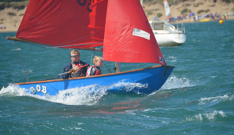 Plenty of breeze to challenge the younger sailors at Abersoch Mirror Week 2018 - photo © John Edwards
