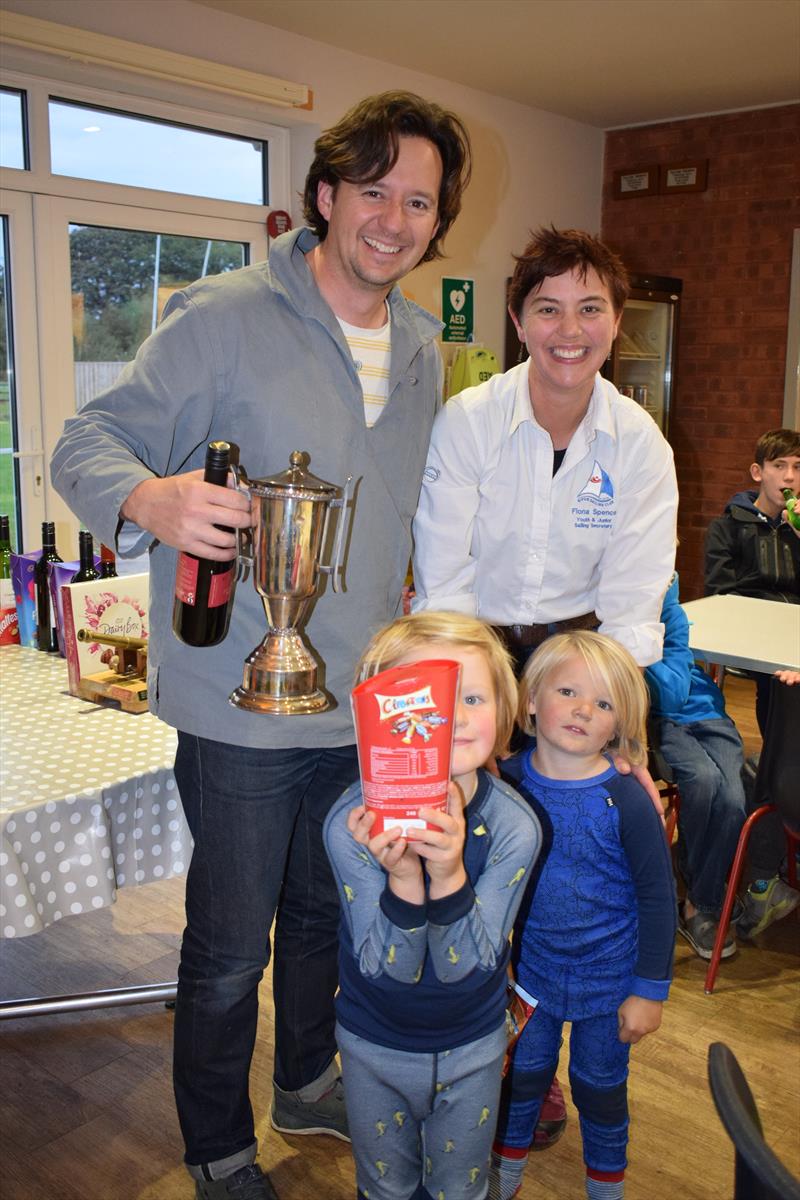 James, Barnaby and Blaise Kemp with Ripon SC's Fiona Spence during the Ripon Mirror Open photo copyright Gail Jackson taken at Ripon Sailing Club and featuring the Mirror class