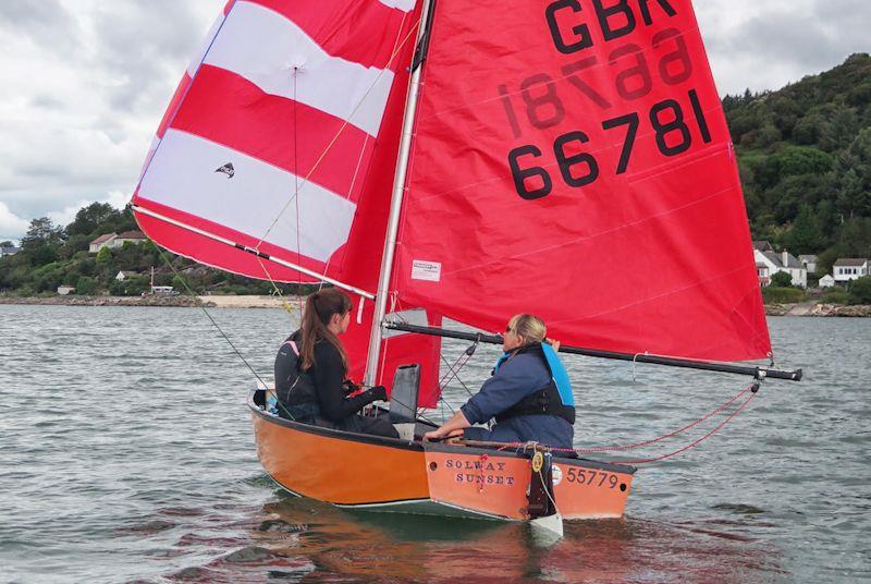 Sally and Rosie Mackay enjoying the Solway Sunset spinnaker - Kippford RNLI Regatta Day at Solway YC - photo © John Sproat