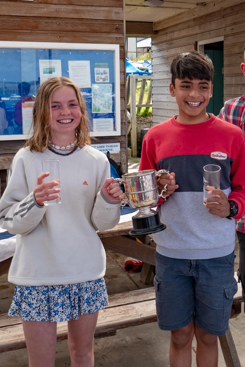 Max Phypers and Emma Sellwood win the 2022 Mirror Western Area Championship at Restronguet photo copyright Andy Banks taken at Restronguet Sailing Club and featuring the Mirror class