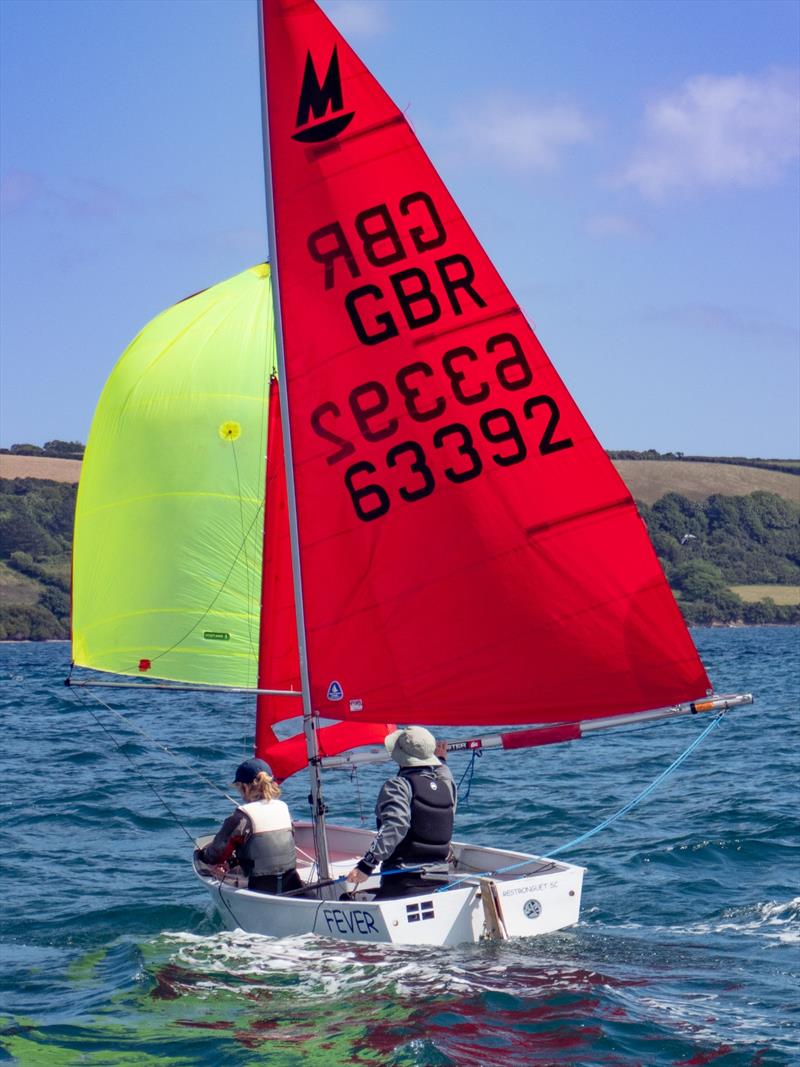 Ben and Wilf Lloyd King during the 2022 Mirror Western Area Championship at Restronguet photo copyright Barrie Phypers taken at Restronguet Sailing Club and featuring the Mirror class