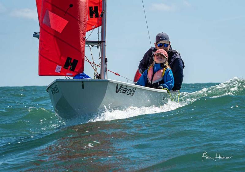 John-Paul and Clara Marks - Vaikobi Mirror National Championships at Hayling Island photo copyright Peter Hickson taken at Hayling Island Sailing Club and featuring the Mirror class