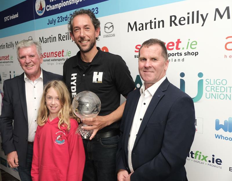 Ben & Keira McGrane win the Mirror Worlds 2023 at Sligo photo copyright Michael Broaders taken at Sligo Yacht Club and featuring the Mirror class