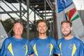 (l-r) Phillip Shannon, VISA president; Cy Thompson, VISA 2016 Sailor of the Year; Vaughn Harrison, Thompson's Olympic Coach © Christine Thompson