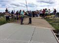 The new jetty at Harlow (Blackwater) Sailing Club is officially opened © Keith Taft