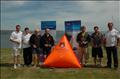 Laser 2 winners (left) and GP14 winners (right) in the combined Scottish National Championships © Fred Fuller