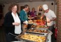 Chef Paul Hirons serves members of the Chipping Norton Yacht Club at the Inaugural Dinner on Wednesday 30th January © CNYC