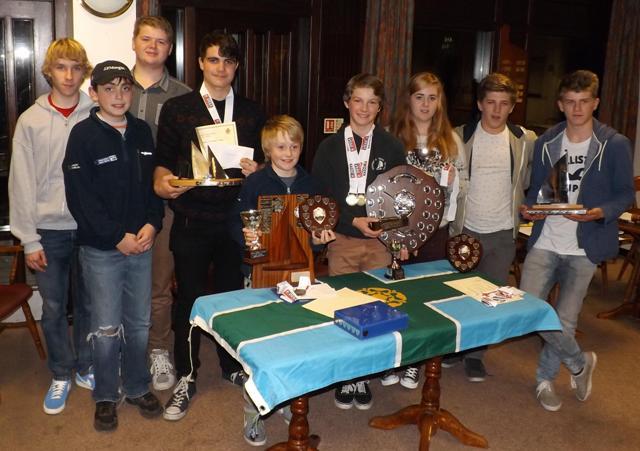 2013 Derbyshire Youth Sailing prize winners photo copyright Arien Lettinga taken at Derbyshire Youth Sailing