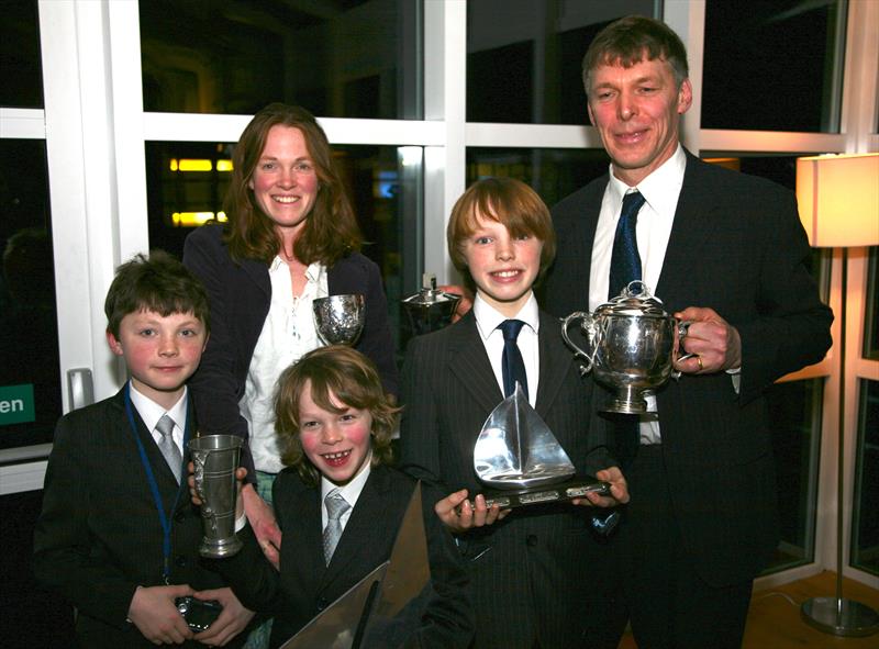 The Kerr family carry off the silverware at Henley SC's presentation photo copyright Finn Kerr taken at Henley Sailing Club