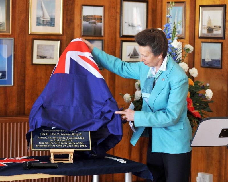 HRH The Princess Royal visits Hornet Services Sailing Club photo copyright Guy Pool taken at Hornet Services Sailing Club