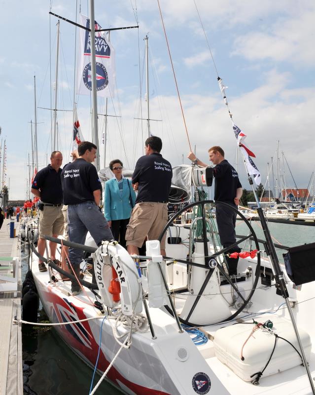 HRH The Princess Royal visits Hornet Services Sailing Club photo copyright Guy Pool taken at Hornet Services Sailing Club