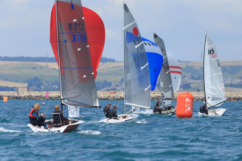 131 boats race in Weymouth Dinghy Regatta 2014 photo copyright Richard White taken at Weymouth Sailing Club