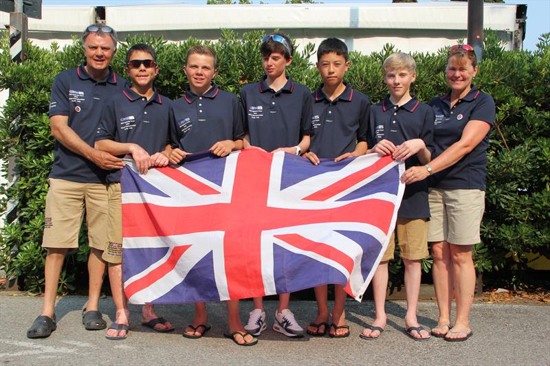 Alan Williams with the Optimist Worlds Team photo copyright RYA Cymru-Wales taken at RYA Cymru-Wales