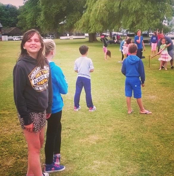 A game of rounders on day 3 at Christchurch Juniors and Pirates Week photo copyright Rosie Hodgkinson taken at Christchurch Sailing Club