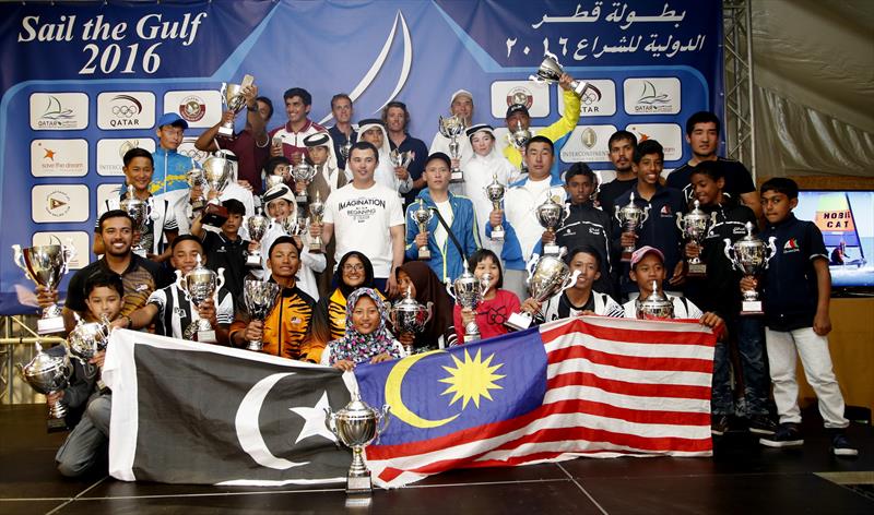 Qatar Sail the Gulf 2016 prize giving photo copyright Jayaram Korambil taken at Qatar Sailing & Rowing Federation