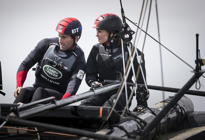 The Duchess of Cambridge sails with Sir Ben Ainslie and the British America's Cup Challenger - photo © Lloyd Images