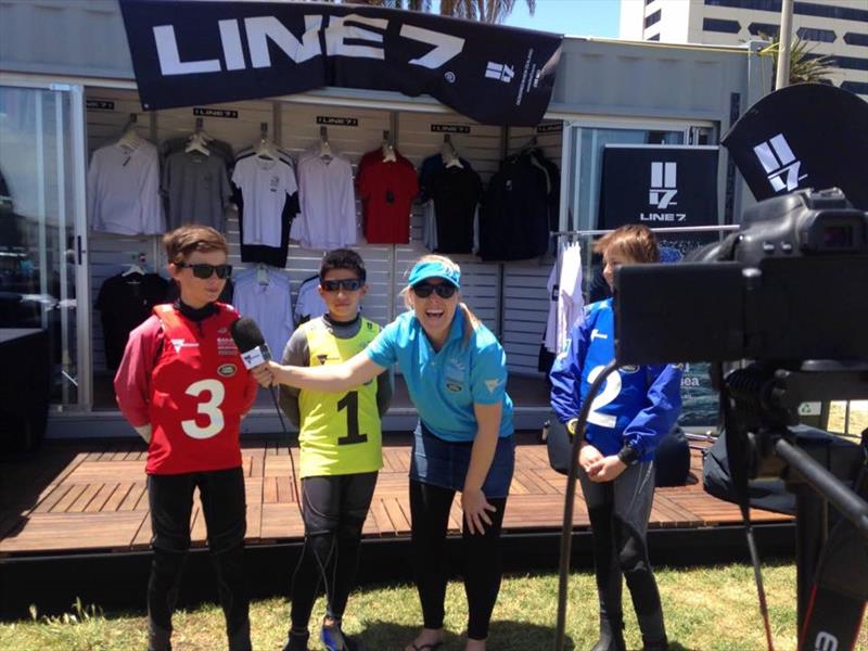 Sailor Girl interviews future stars during the Sailing World Cup Final photo copyright Nic Douglass / www.AdventuresofaSailorGirl.com taken at Royal Melbourne Yacht Squadron